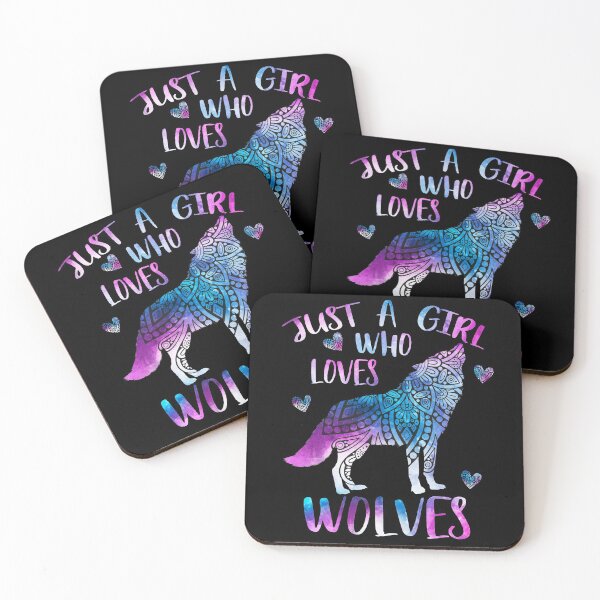 Item preview, Just a girl who loves Wolves designed and sold by PrettyPittie Shop.