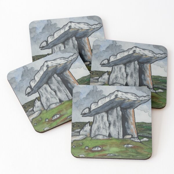 Item preview, Poulnabrone Dolmen, The Burren, Co. Clare, Ireland. Watercolour on 31 x 41cm watercolour paper. designed and sold by crowleyronan123.
