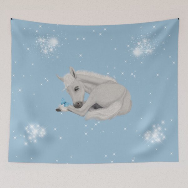 Item preview, A unicorn foal and the butterfly designed and sold by JaneEden.