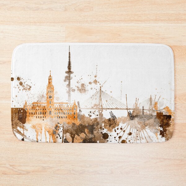 Item preview, Hamburg Germany Warm Skyline designed and sold by DimDom.