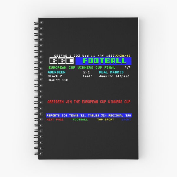 Item preview, Aberdeen Cup Winners Cup Final 1983 CEEFAX designed and sold by 301SCORES.