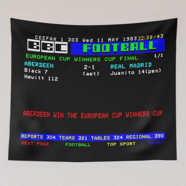 Item preview, Aberdeen Cup Winners Cup Final 1983 CEEFAX designed and sold by 301SCORES.