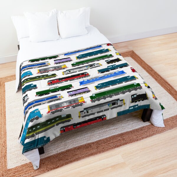 Diesel Locomotives Print Comforter
