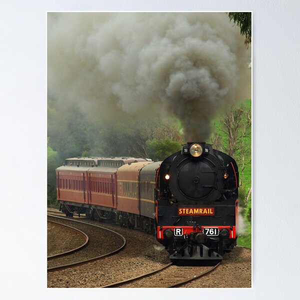 Item preview, Steam Loco R761 steams into Drouin. designed and sold by Bev Pascoe.