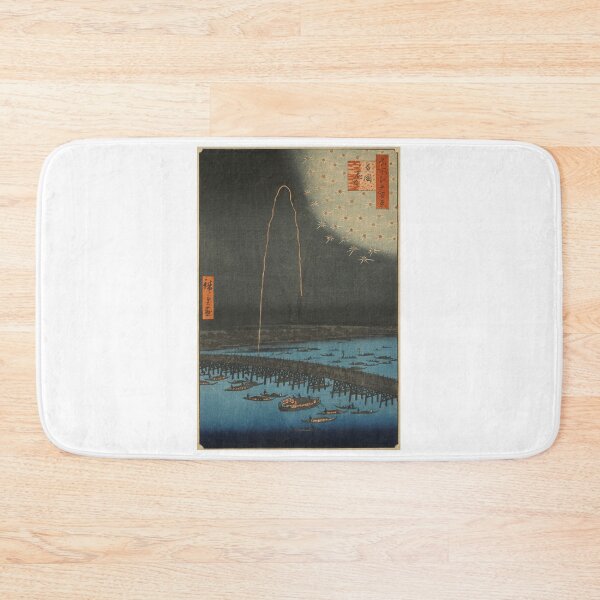 Item preview, Utagawa Hiroshige - Fireworks at Ryōgoku Bridge - Japanese woodblock print - Edo Period - ukiyo-e designed and sold by cdmprints.
