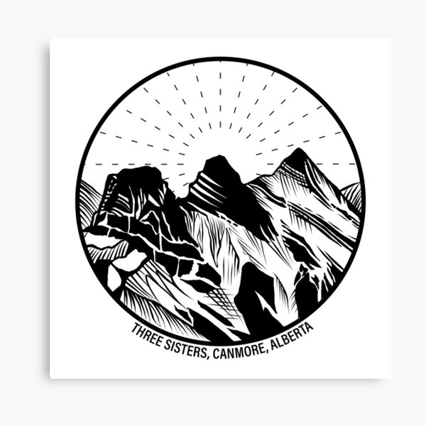 Three Sisters Mountains, Canmore, Alberta, Canada Canvas Print