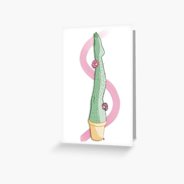 Jambe cactus Carte de vœux