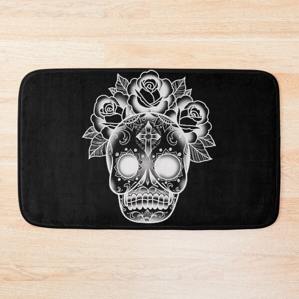 Item preview, Awesome sugarskull with roses designed and sold by dtmtattoo.