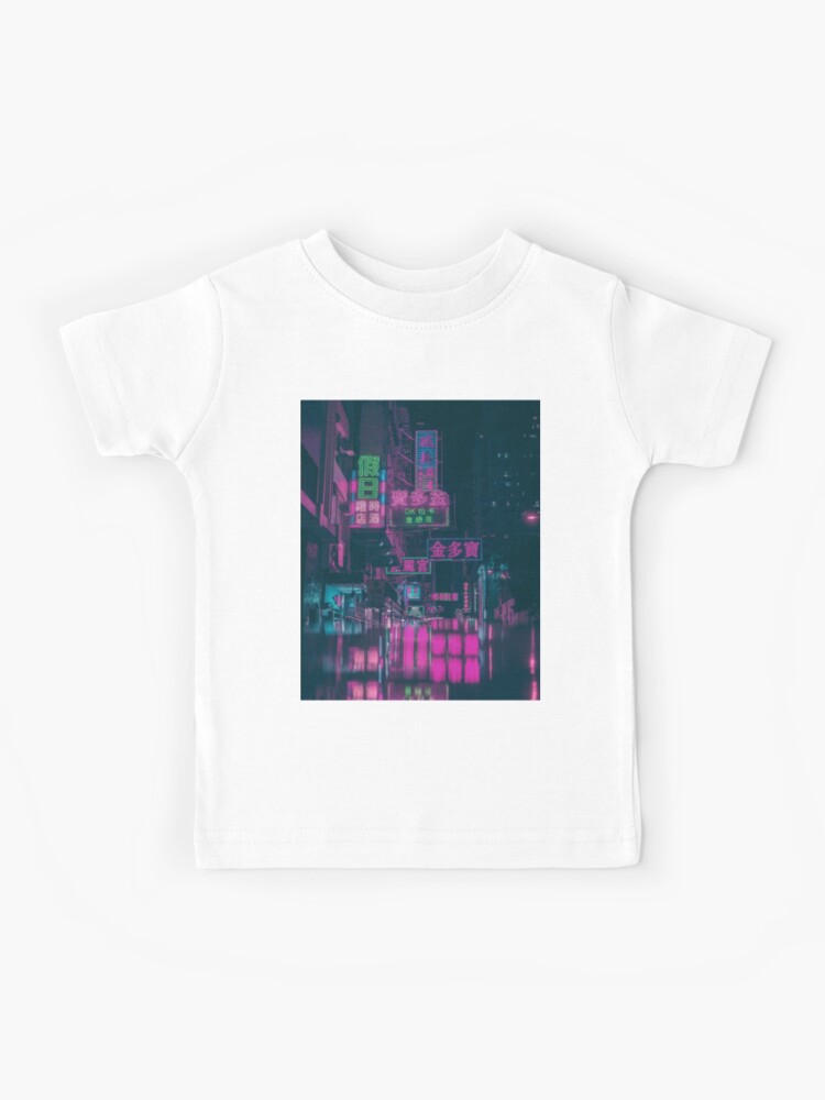 Neon City Lights Kids T Shirt By Lavendermode Redbubble - roblox neon pink kids t shirt by t shirt designs redbubble