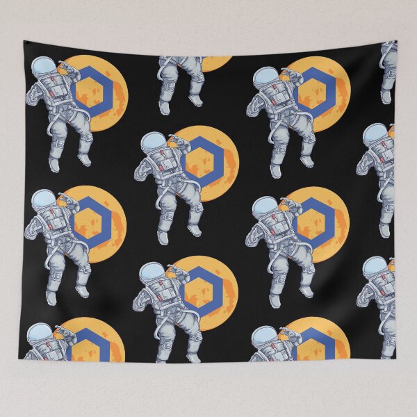 Aperçu de l'œuvre Astronaute Chainlink LINK Mooning créée et vendue par BtcSweatshirts.