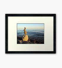 Sunset Zig Zag Framed Print