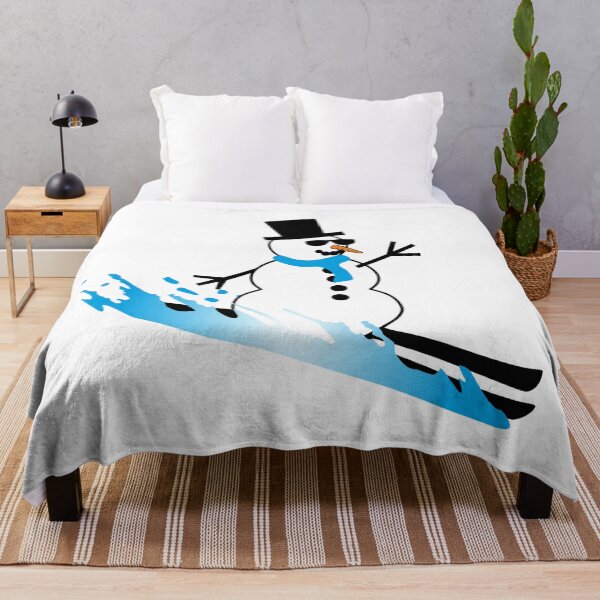 Item preview, Snowman is skiing, skiing designed and sold by claudiasartwork.