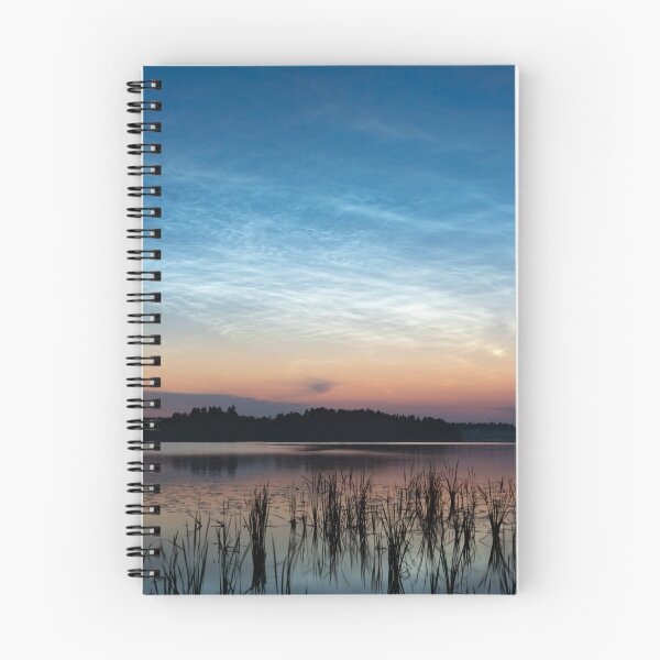 Item preview, Night shining clouds over lake designed and sold by Juhku.
