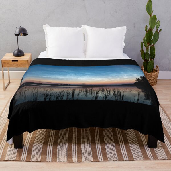Item preview, Night shining clouds over lake designed and sold by Juhku.