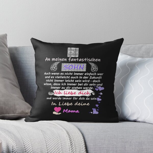 Fantastic son - mother saying Throw Pillow