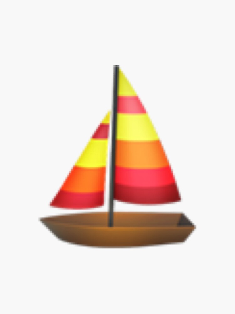 "Boat emoji" Sticker for Sale by slaskin1 Redbubble