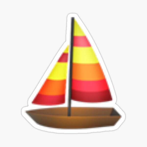 "Boat emoji" Sticker for Sale by slaskin1 Redbubble
