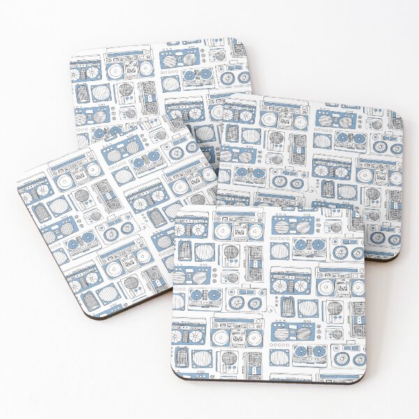 Item preview, Boomboxes in Blue designed and sold by KShedenhelm.