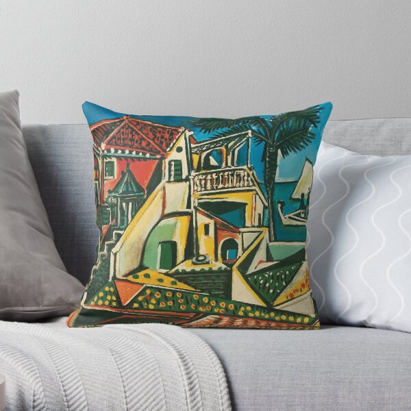 Pablo Picasso Mediterranean Landscape, 1953 Throw Pillow