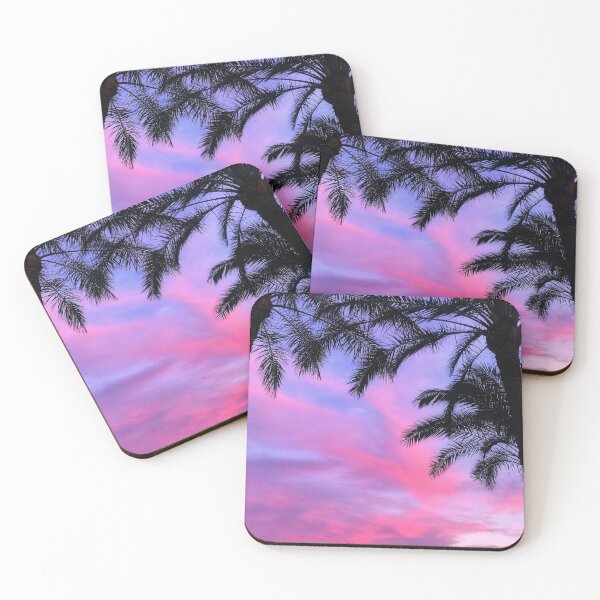 Item preview, Purple & Pink Cotton Candy Palm Tree Sunset  designed and sold by newburyboutique.