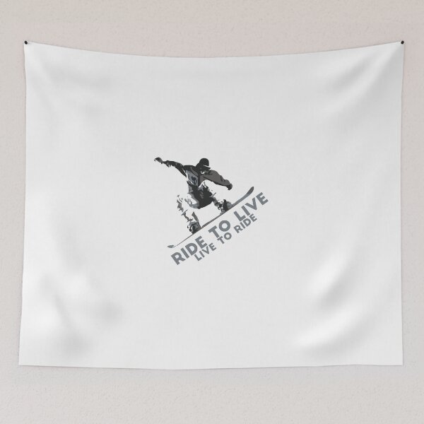 Item preview, Ride to live, Live to ride Snowboard slogan designed and sold by Minimalist Quotes and Sayings.