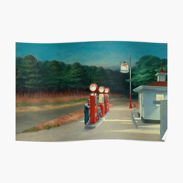 Gas, 1940 par Edward Hopper Poster