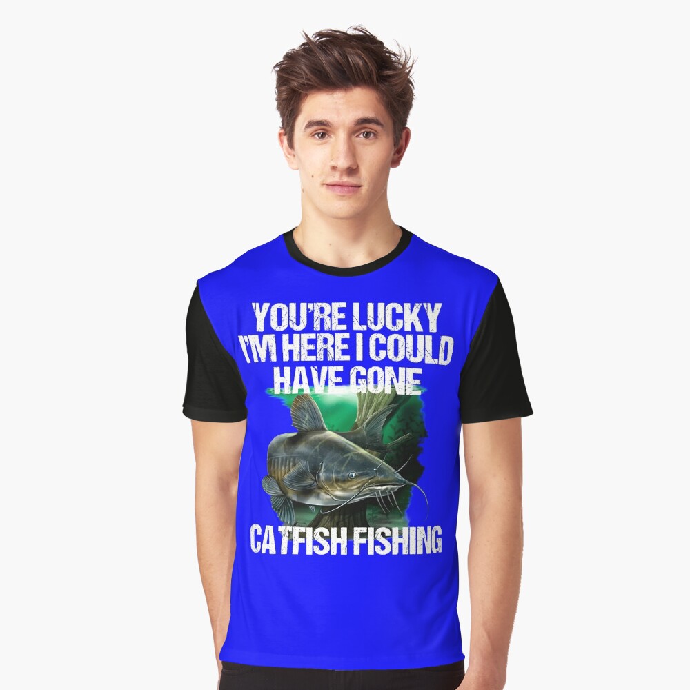 North Carolina State Flag Catfish Fishing Men's T-shirt Back Print -  Monsterry