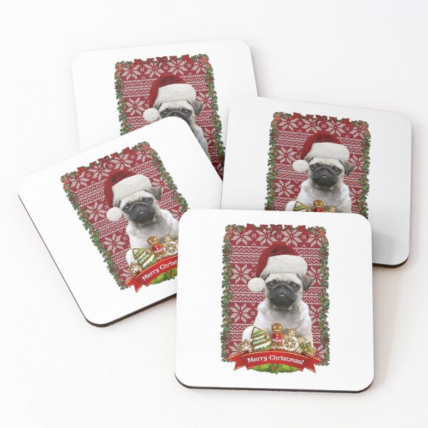 Item preview, Pug Merry Christmas Santa Hat designed and sold by AKindChap.