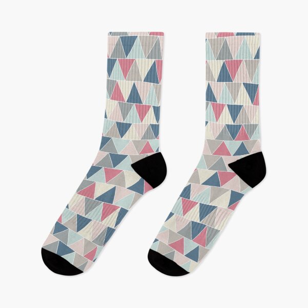 Item preview, Modern Triangle Pattern in Pinks and Blues designed and sold by grucrew.
