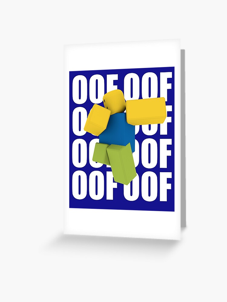 Roblox Oof Dabbing Dab Meme Funny Noob Gamer Gifts Idea Greeting Card By Smoothnoob Redbubble - roblox 00f