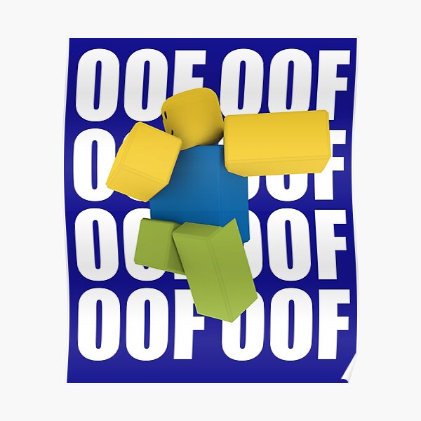 Roblox Oof Dabbing Dab Meme Funny Noob Gamer Gifts Idea Poster By Smoothnoob Redbubble - roblox noob memes clean