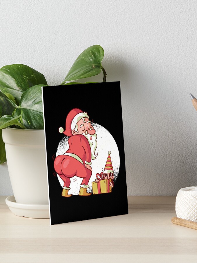 Lámina rígida «danza de dibujos animados divertido de la Navidad Santa  twerk» de pirminio | Redbubble