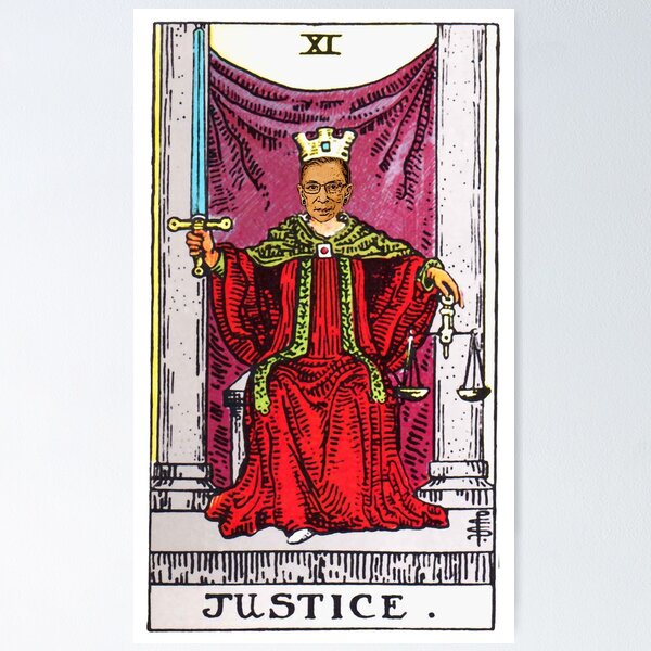 Item preview, Justice Tarot Card of Ruth Bader Ginsberg designed and sold by aleyna22.