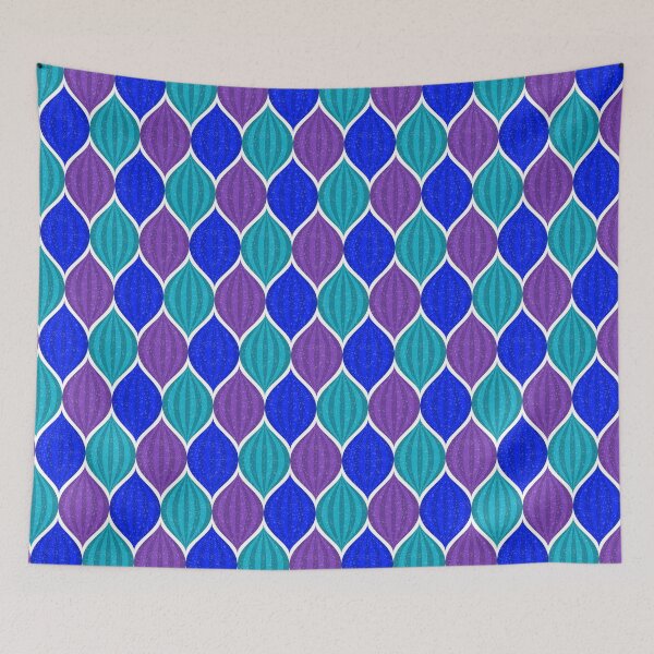 Item preview, Retro Disco Jeweled Drops Cool Colors designed and sold by WickedRefined - Nicole Demereckis.