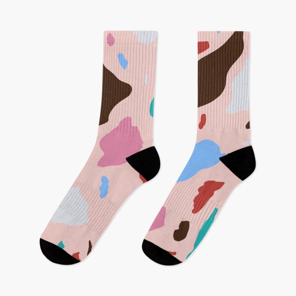 Item preview, Pink, blue, coral, white, brown Terrazo designed and sold by GraphicsbyNel.
