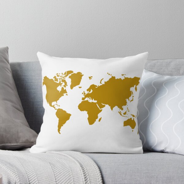 Aperçu de l'œuvre carte du monde noir et or créée et vendue par dreamtravel.