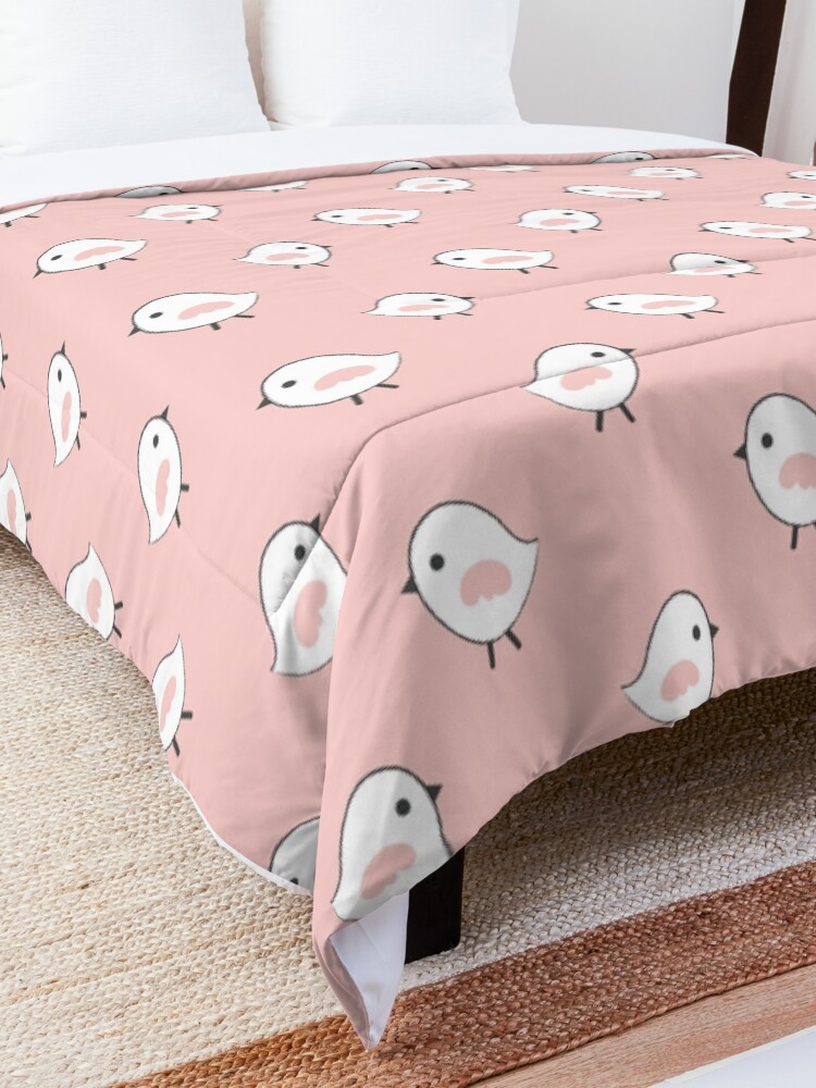 Alternate view of Busy Birdies - Rose Quartz Comforter