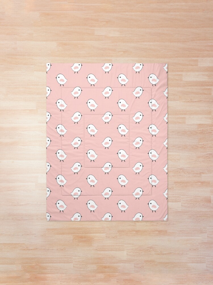 Alternate view of Busy Birdies - Rose Quartz Comforter