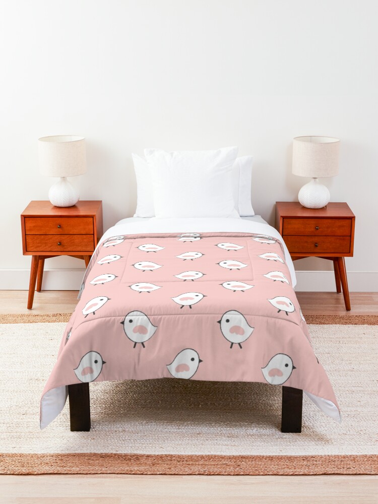 Alternate view of Busy Birdies - Rose Quartz Comforter
