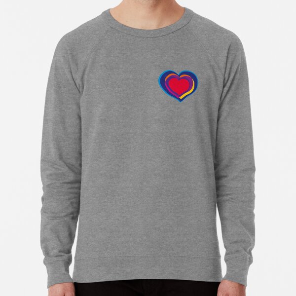 Hearth in rainbow colors Lightweight Sweatshirt