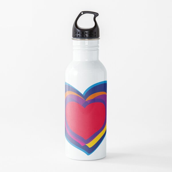Hearth in rainbow colors Water Bottle