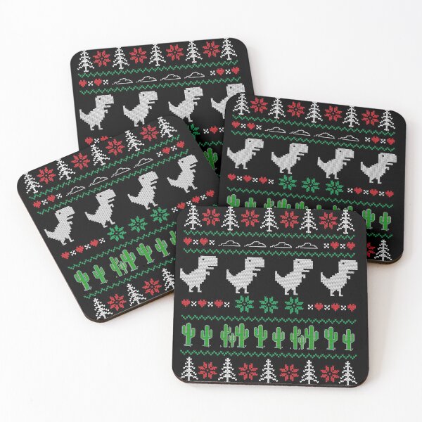 Item preview, Chrome Dino T Rex Ugly Christmas Sweater Game designed and sold by bananashirts.