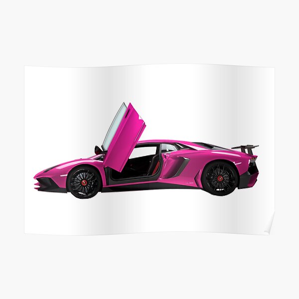 Pink Lambo Poster