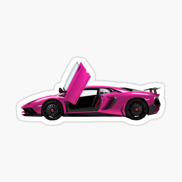 Pink Lambo Sticker