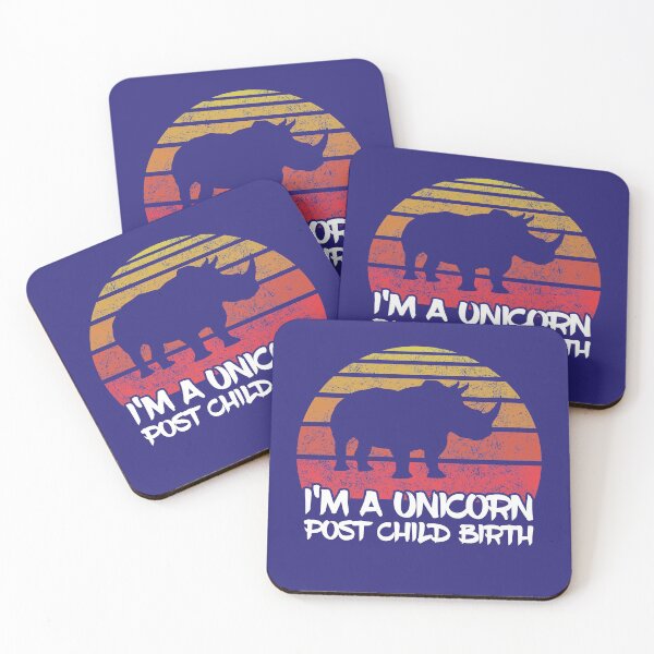 Item preview, I'm A Unicorn Post Child Birth Chubby Unicorn T Shirt designed and sold by Dan66.
