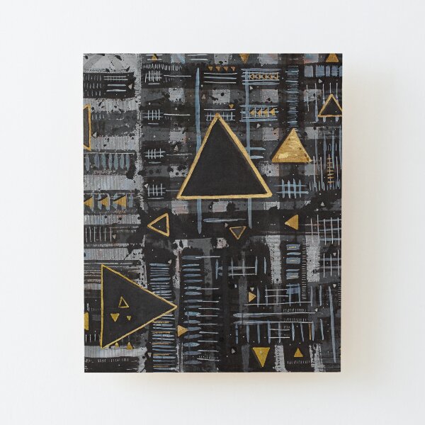 Intersection : Abstract Wood Mounted Print