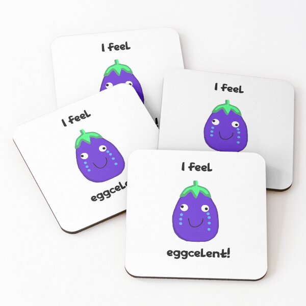 Item preview, i feel eggcelent! - sad eggplant joke designed and sold by lemonbright.