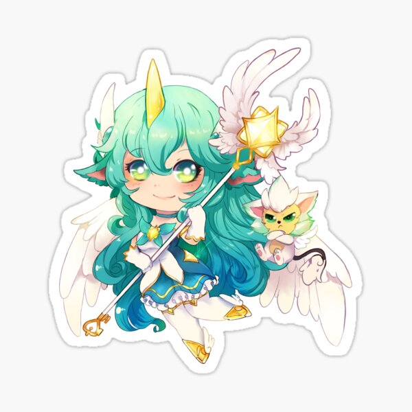 Star Guardian Soraka Stickers Redbubble - star guardian ahri roblox