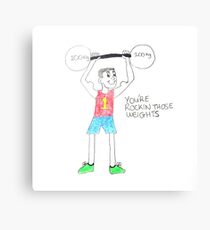weight lifting Canvas Print