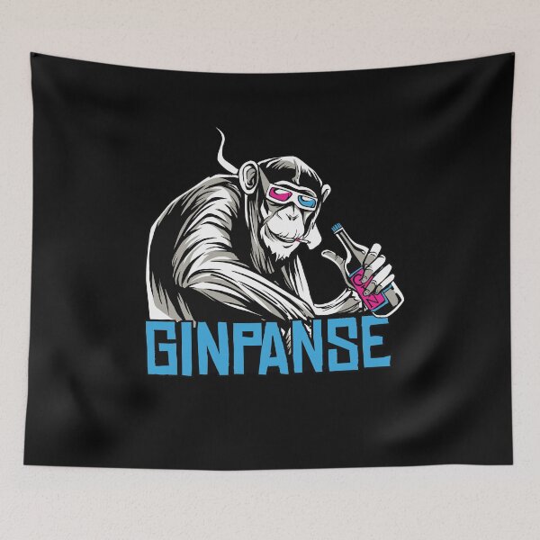 Item preview, Cool chimpanzee with gin and cigarette designed and sold by altinvest.